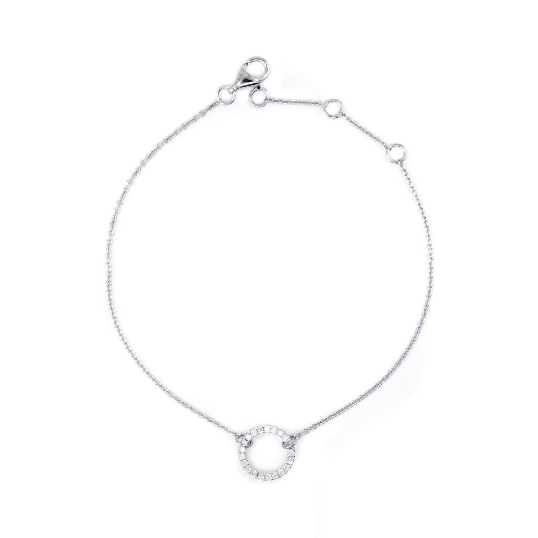 Circular Diamond Bracelet B0087-10M-CR-18W