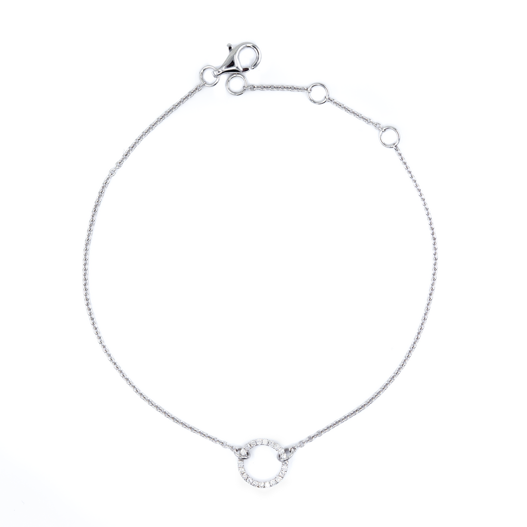 Circular Diamond Bracelet B0087-8M-CR-18W