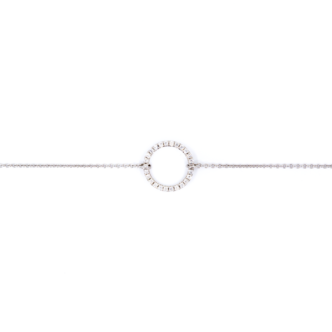 Circular Diamond Bracelet B0087-12M-CR-18W