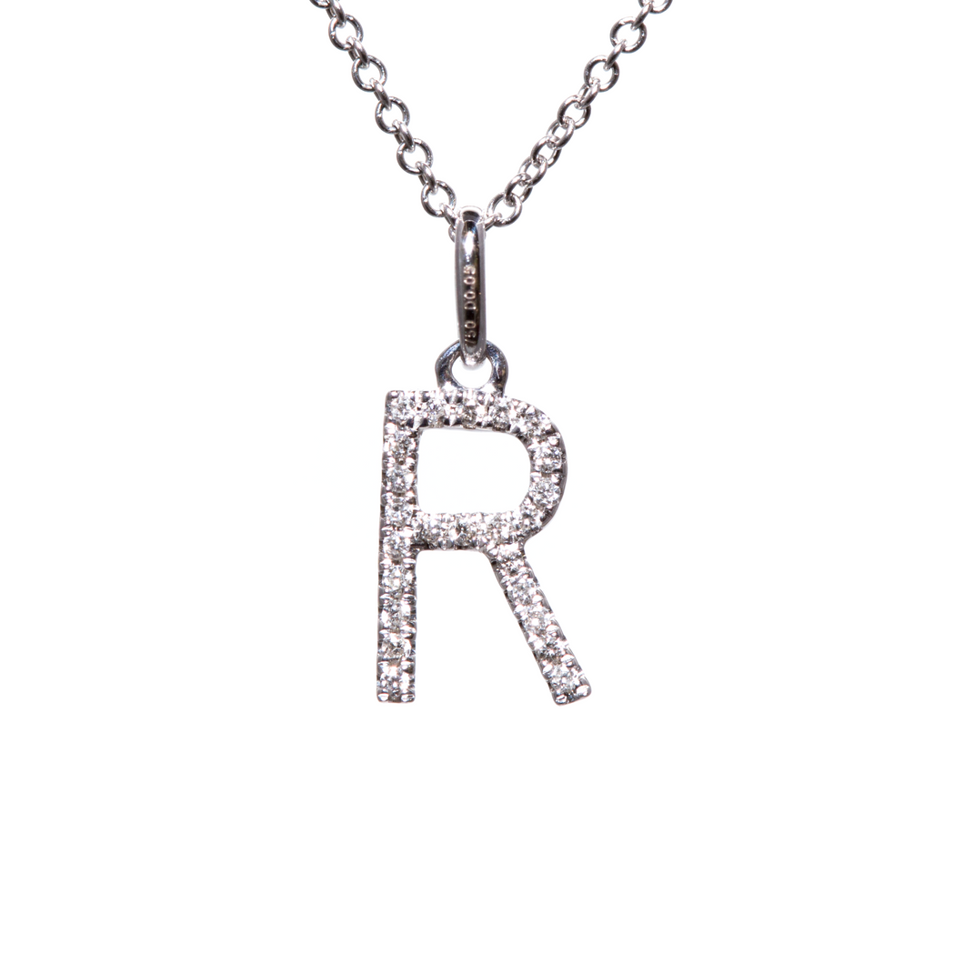 R Diamond Pendant